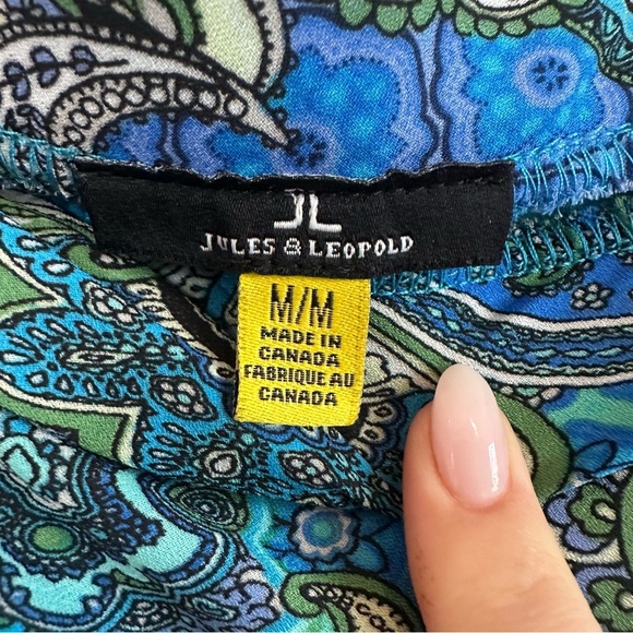 Y2K Drop Waist Paisley Asymmetrical Midi Skirt. Large. Blue. - Picture 4 of 6